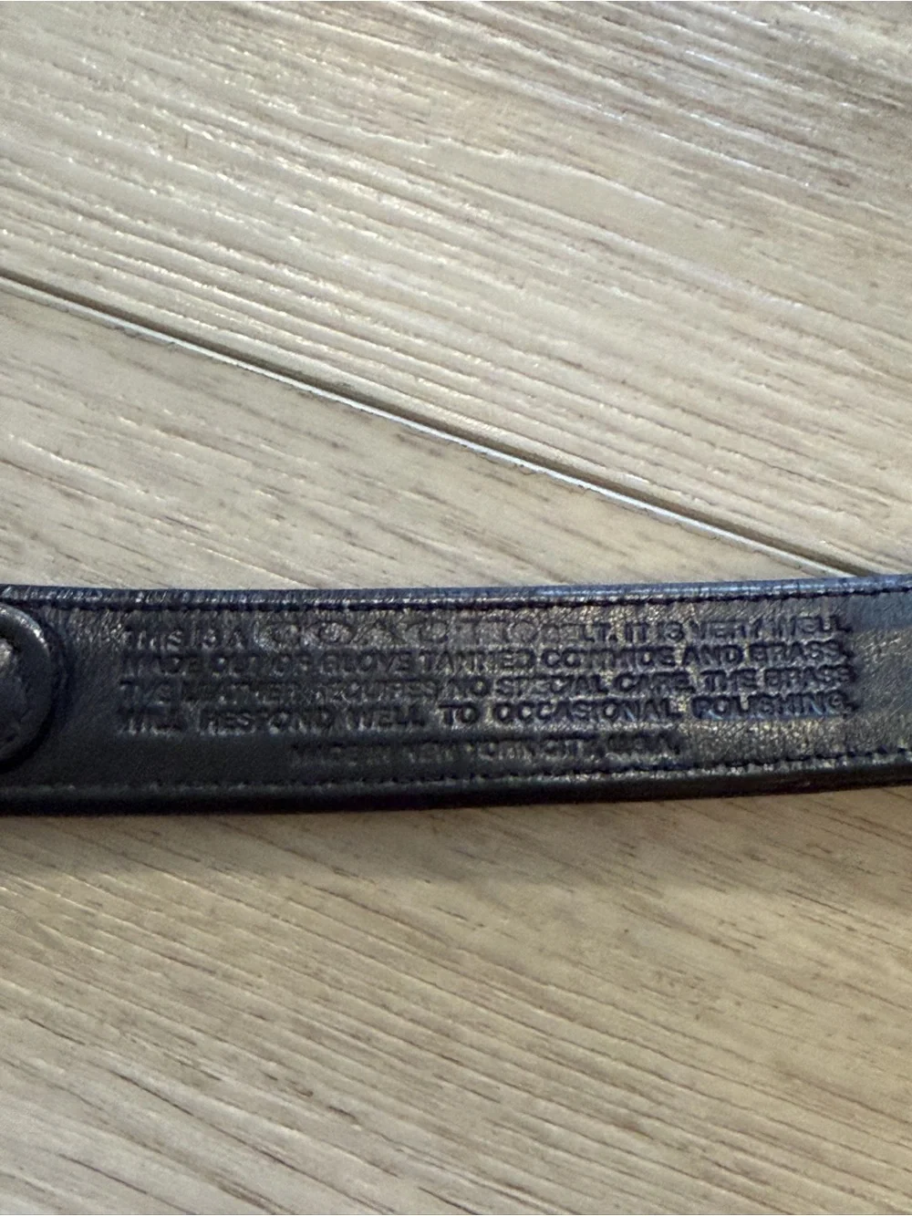 Coach Vintage Black Leather Belt Brass Buckle New York USA Made Large 36 Women’s